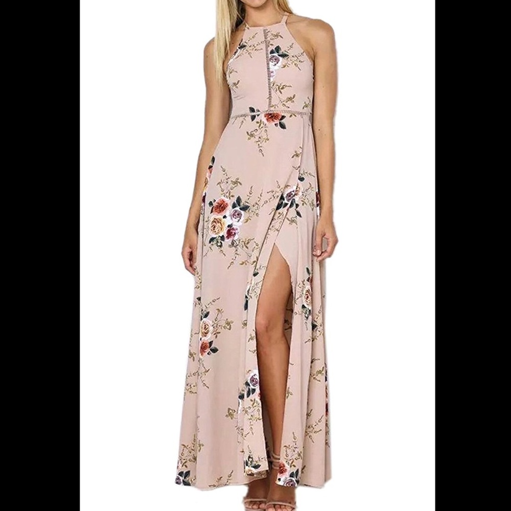 Blush floral dress EUC